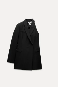 ZARA Vestidos^BLAZER VESTIDO ASSIMÉTRICO ZW COLLECTION Preto