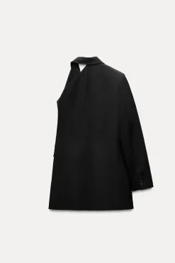 ZARA Vestidos^BLAZER VESTIDO ASSIMÉTRICO ZW COLLECTION Preto