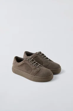 BLUCHER DE PELE-ZARA Outlet