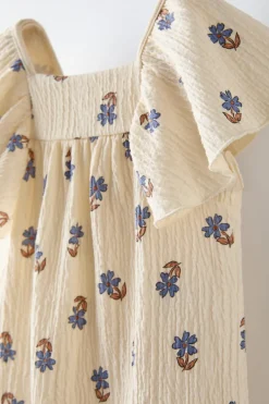 BLUSA AMPLA FLORES TEXTURA-ZARA Clearance
