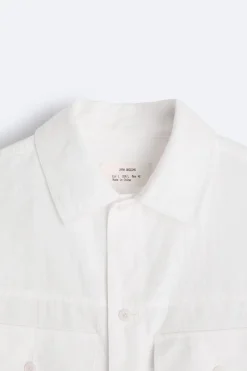ZARA Blusões^BLUSÃO 100% CÂNHAMO Cru