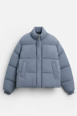 ZARA Blusões|Casacos De Pluma^BLUSÃO ACOLCHOADO Azul-claro