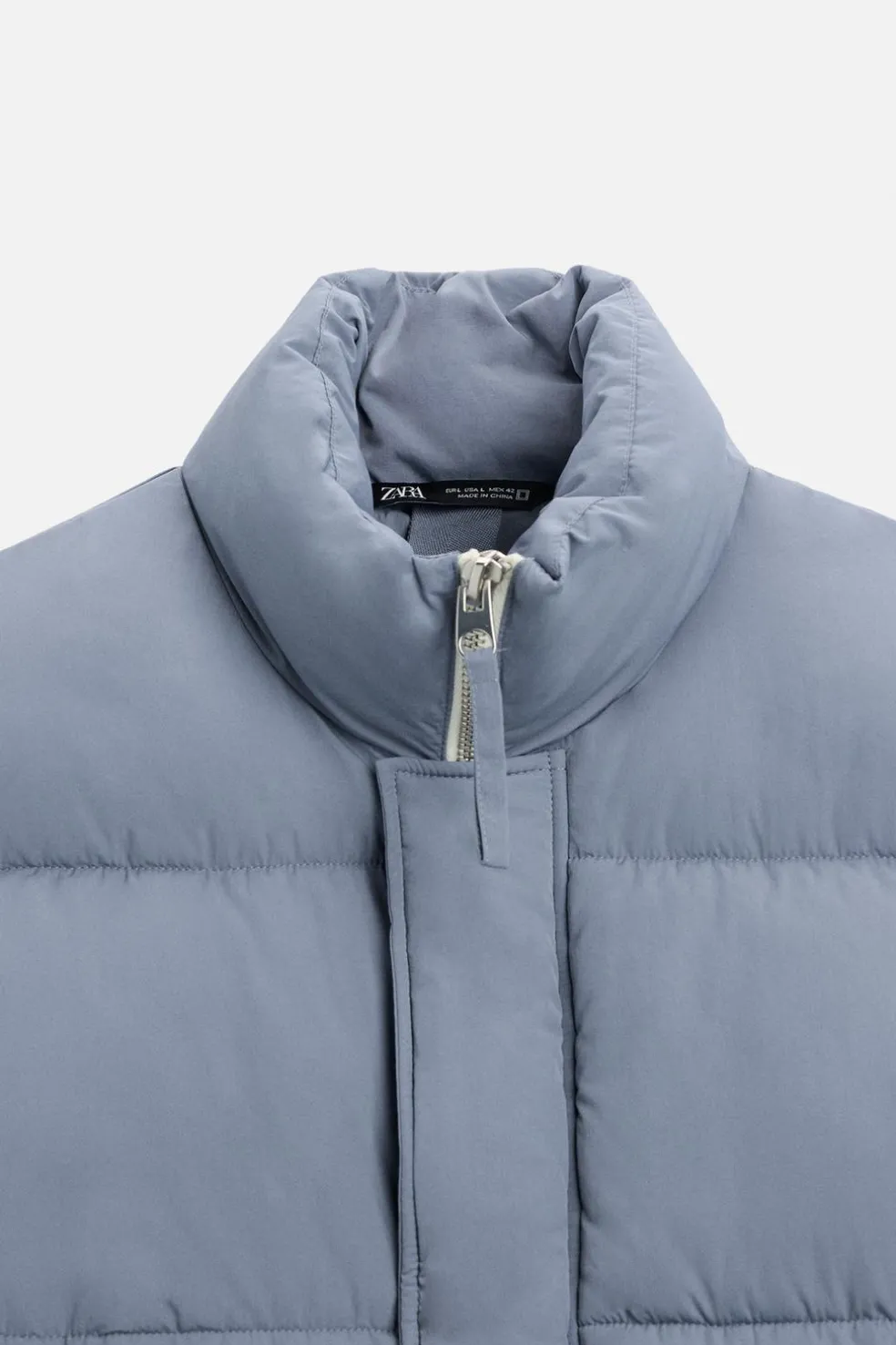 ZARA Blusões|Casacos De Pluma^BLUSÃO ACOLCHOADO Azul-claro