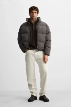ZARA Vestuário De Inverno|Blusões^BLUSÃO ACOLCHOADO Castanho