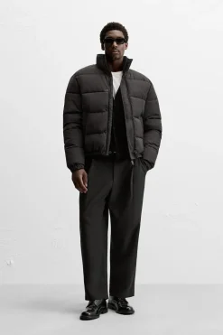ZARA Vestuário De Inverno|Blusões^BLUSÃO ACOLCHOADO BOXY FIT Preto