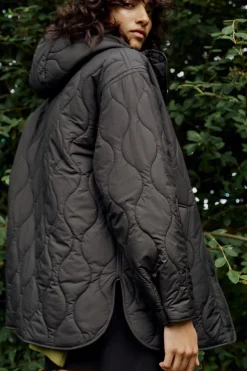 ZARA Blusões^BLUSÃO ACOLCHOADO CAPUZ Preto
