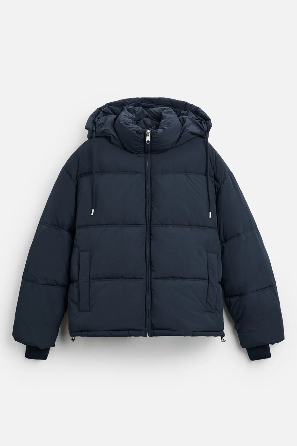 ZARA Blusões|Casacos De Pluma^BLUSÃO ACOLCHOADO CAPUZ azul/preto