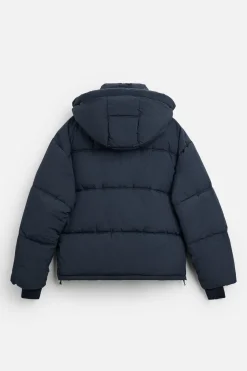 ZARA Blusões|Casacos De Pluma^BLUSÃO ACOLCHOADO CAPUZ azul/preto