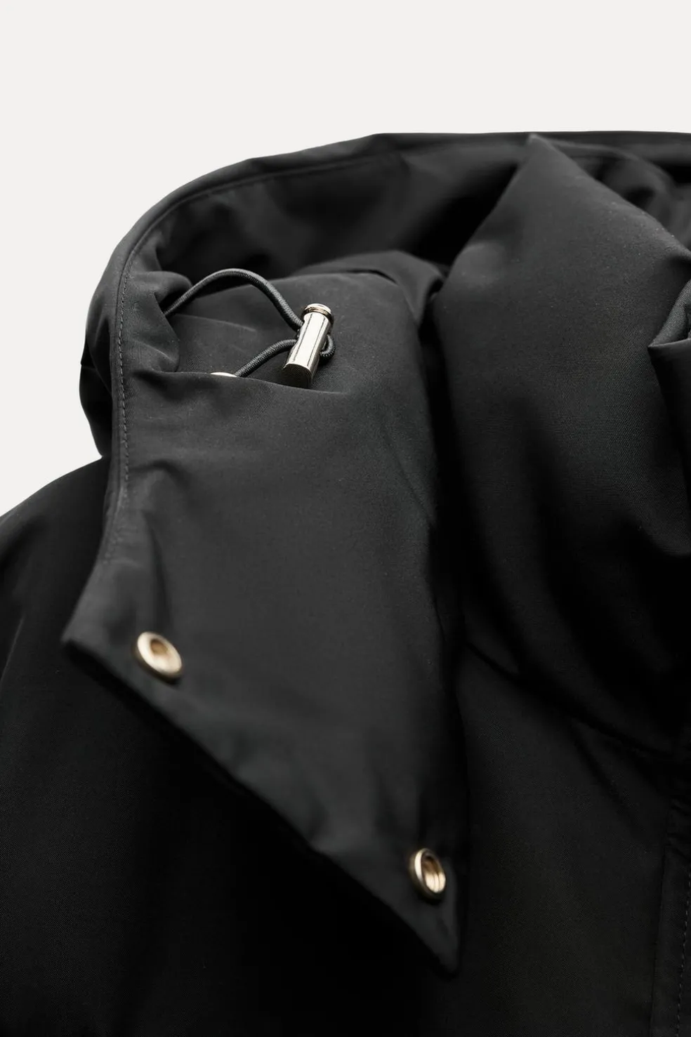 ZARA Winter Layersnew|Sobretudos / Anoraques^BLUSÃO ACOLCHOADO COM CAPUZ WATER AND WIND PROTECTION Preto