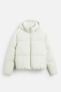 ZARA Vestuário De Inverno|Blusões^BLUSÃO ACOLCHOADO COM CAPUZ AMOVÍVEL Menta