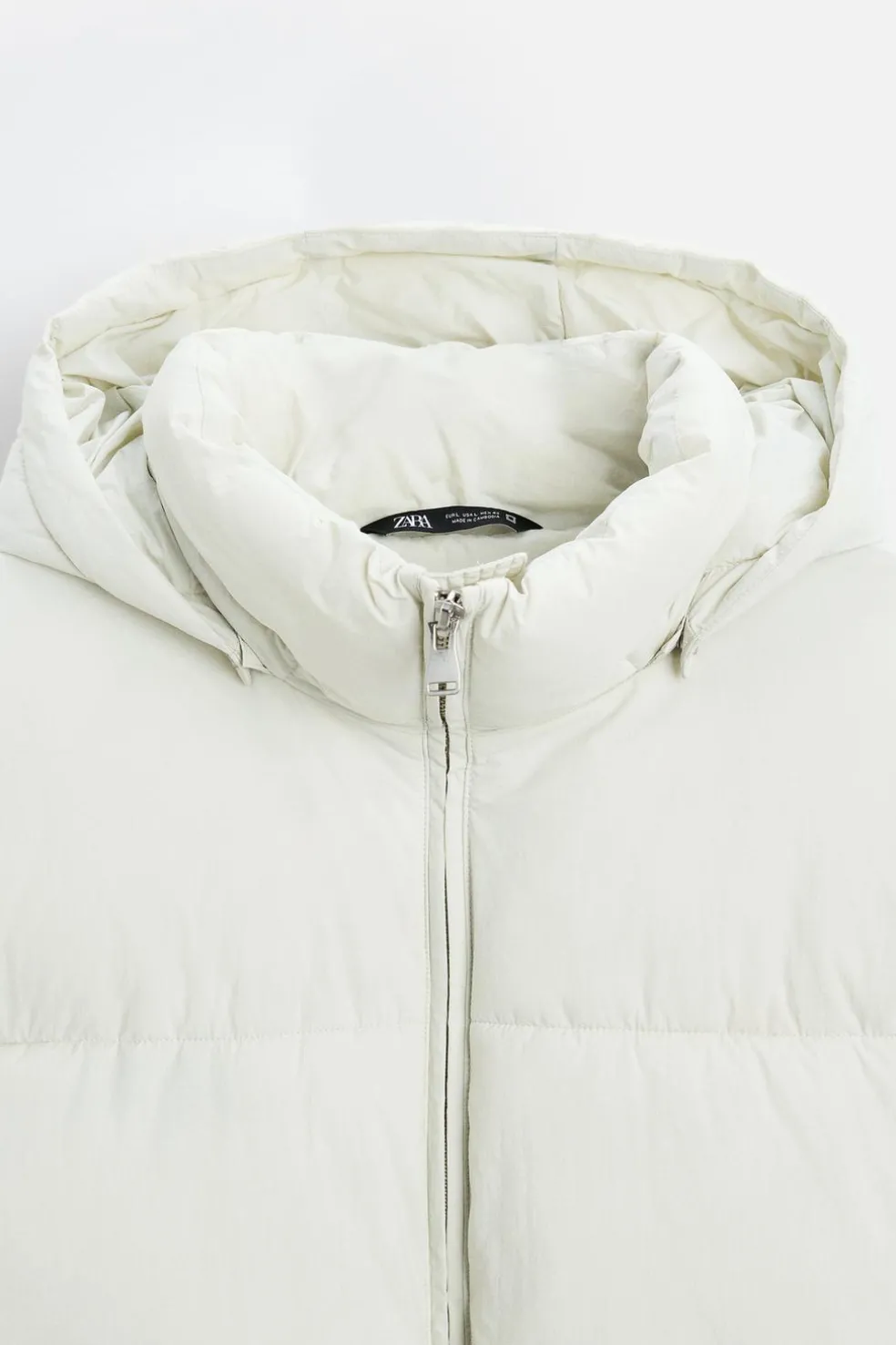 ZARA Vestuário De Inverno|Blusões^BLUSÃO ACOLCHOADO COM CAPUZ AMOVÍVEL Menta