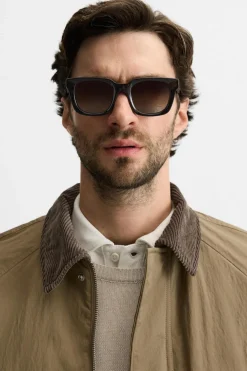 ZARA Blusões^BLUSÃO ACOLCHOADO COM GOLA COMBINADA Bege