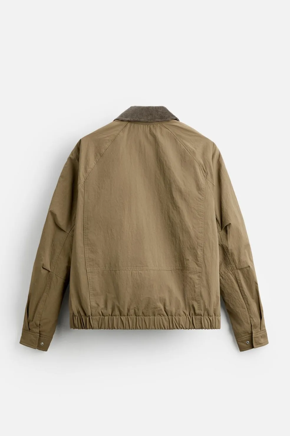 ZARA Blusões^BLUSÃO ACOLCHOADO COM GOLA COMBINADA Bege