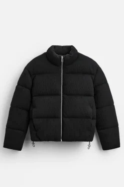 ZARA Blusões|Casacos De Pluma^BLUSÃO ACOLCHOADO COM NERVURAS Preto