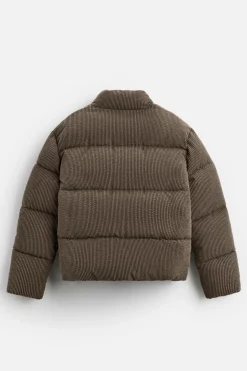 ZARA Blusões|Casacos De Pluma^BLUSÃO ACOLCHOADO COM TEXTURA Caqui-escuro