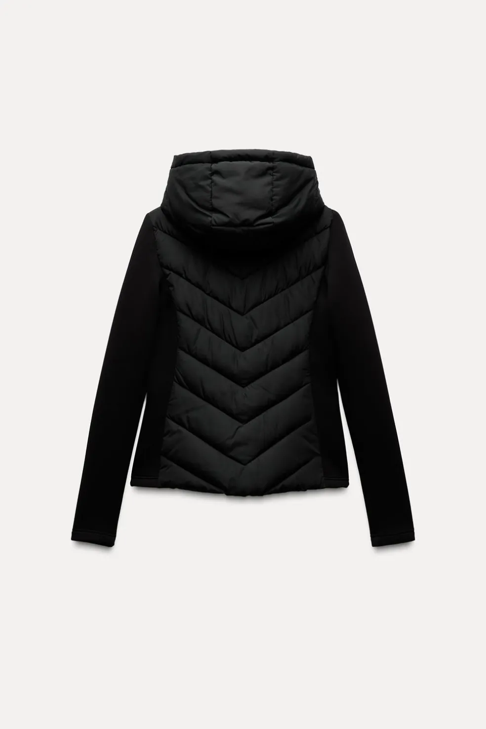 ZARA Blusões^BLUSÃO ACOLCHOADO COMBINADO Preto