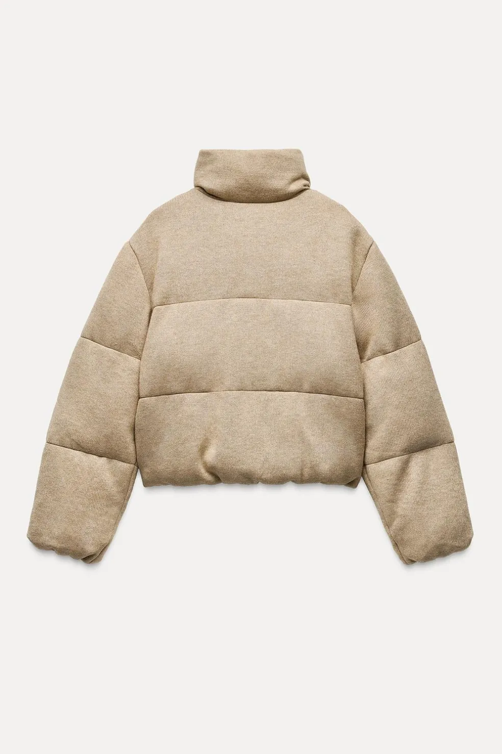 ZARA Sobretudos / Anoraques^BLUSÃO ACOLCHOADO DE MALHA torrado