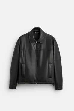 ZARA Blusões^BLUSÃO ACOLCHOADO EM POLIÉSTER Preto
