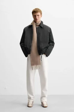 ZARA Blusões^BLUSÃO ACOLCHOADO SATINADO Preto
