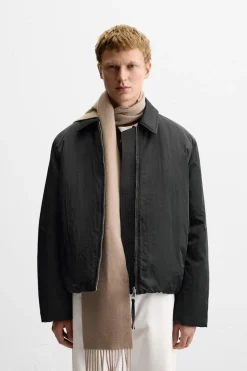 ZARA Blusões^BLUSÃO ACOLCHOADO SATINADO Preto