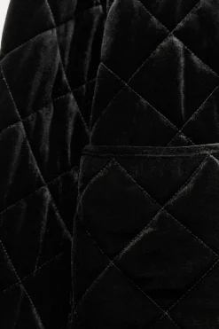 ZARA Blusões^BLUSÃO ACOLCHOADO VELUDO Preto