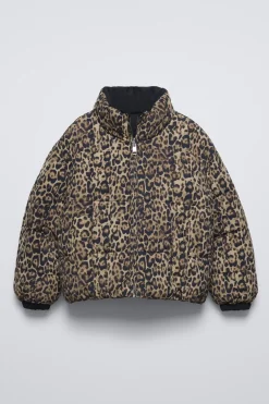BLUSÃO ANIMAL PRINT REVERSÍVEL-ZARA Best Sale