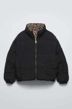 BLUSÃO ANIMAL PRINT REVERSÍVEL-ZARA Best Sale