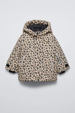 BLUSÃO ANIMAL PRINT WATER REPELLENT E WINDPROOF SKI COLLECTION-ZARA Online