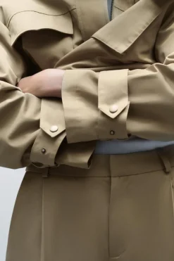 ZARA Blusões^BLUSÃO BOLSOS Caqui