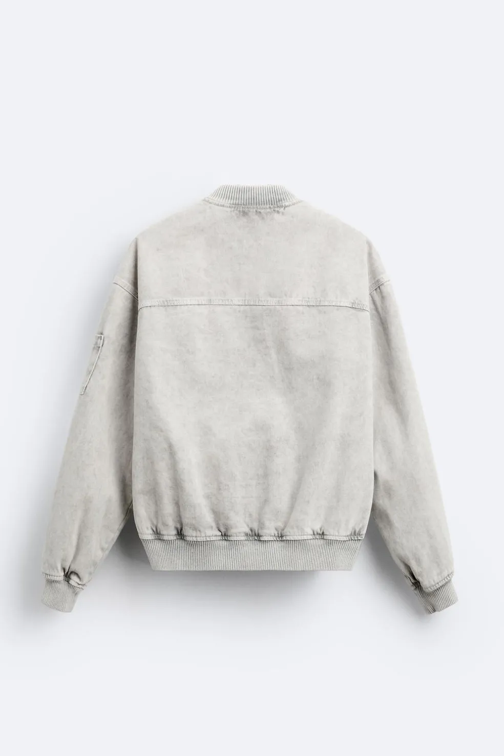 ZARA Blusões^BLUSÃO BOMBER COM ALGODÃO Cinzento-claro