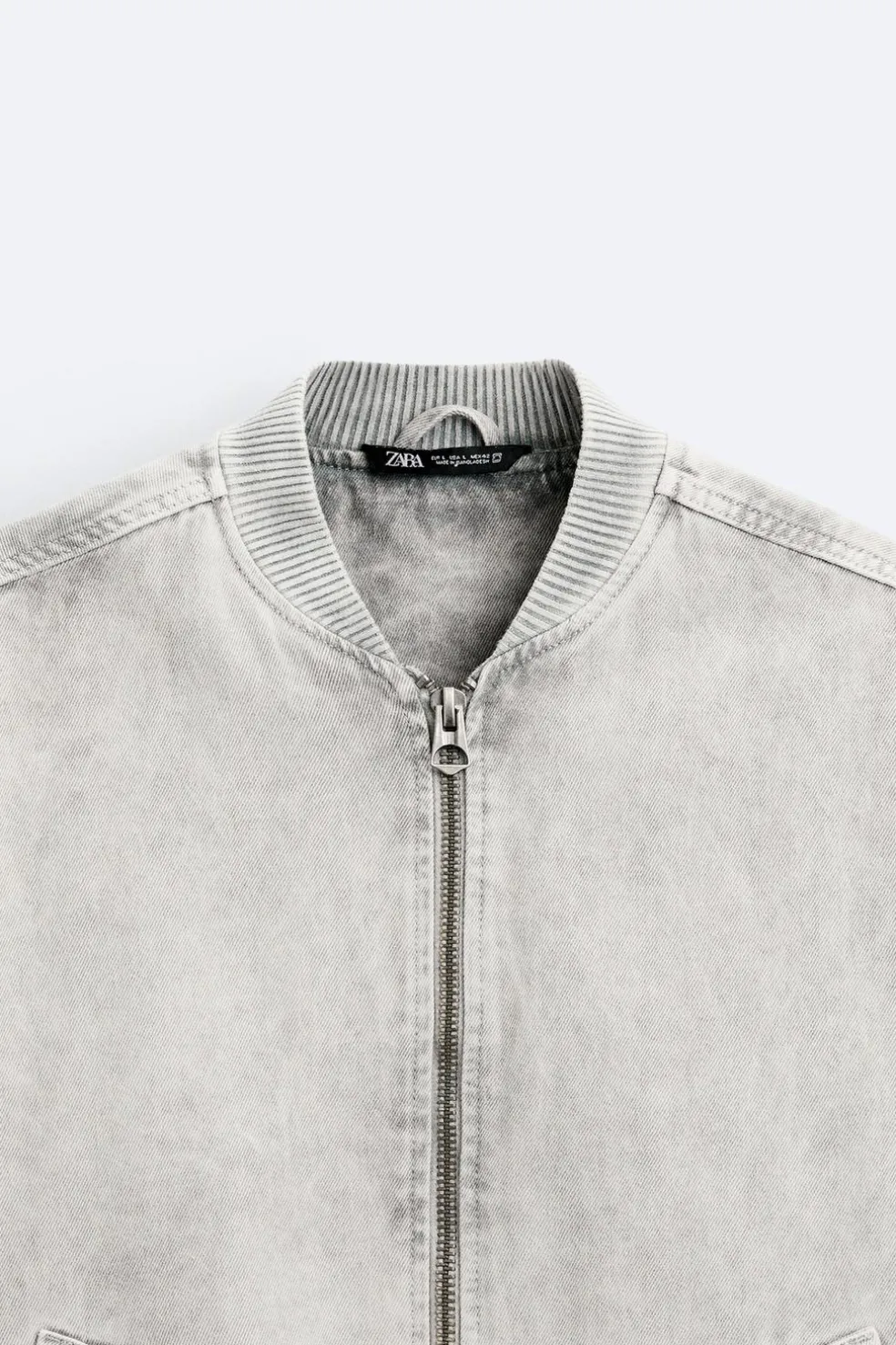 ZARA Blusões^BLUSÃO BOMBER COM ALGODÃO Cinzento-claro