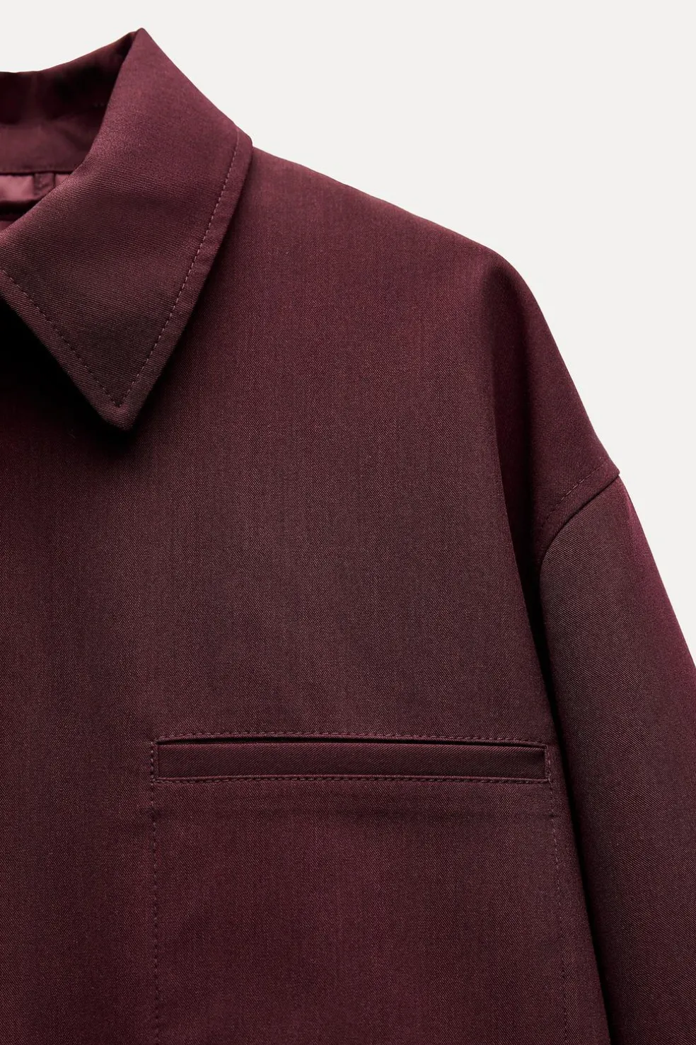ZARA Blusões^BLUSÃO BOMBER COM BOLSOS E FECHO DE CORRER Bordeaux