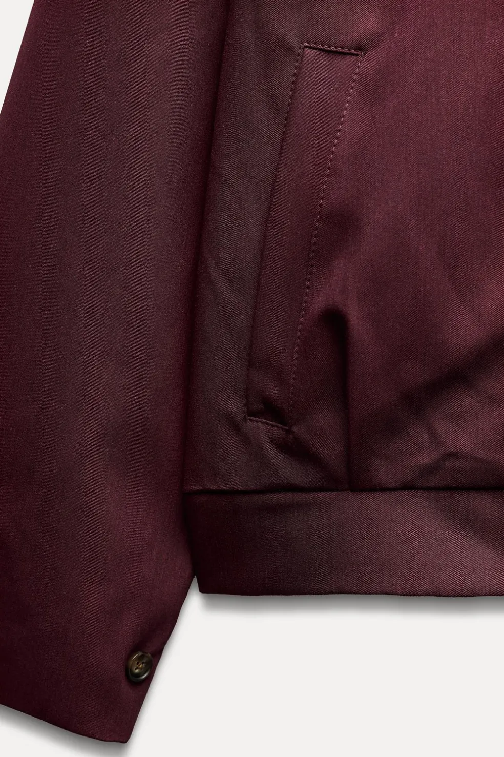 ZARA Blusões^BLUSÃO BOMBER COM BOLSOS E FECHO DE CORRER Bordeaux