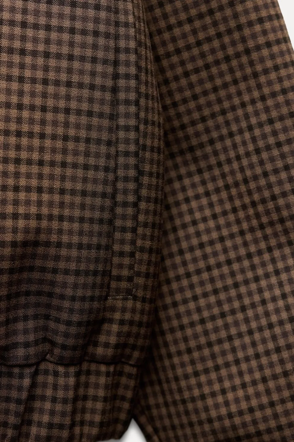 ZARA Blusões^BLUSÃO BOMBER COMBINADO XADREZ Castanho