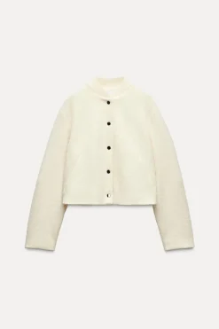 ZARA Blusões^BLUSÃO BOMBER CURTO Cru