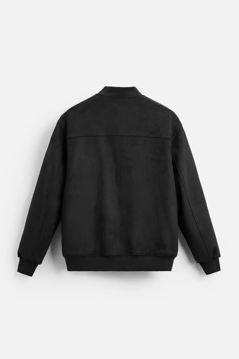 ZARA Blusões^BLUSÃO BOMBER EFEITO CAMURÇA Preto