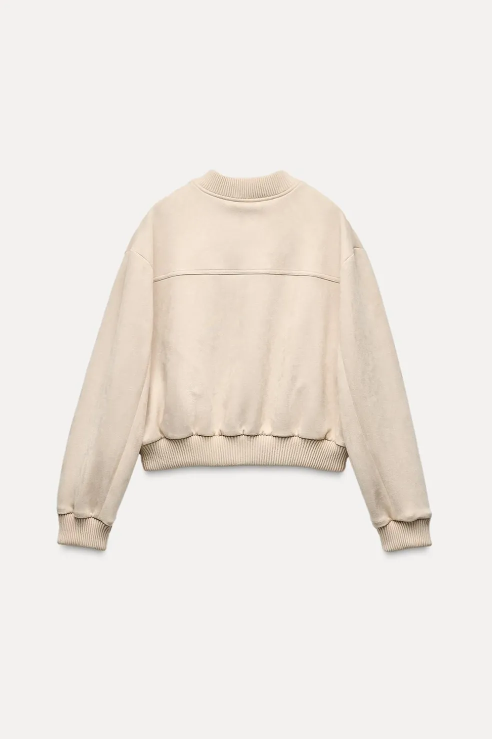 ZARA Blusões^BLUSÃO BOMBER EFEITO CAMURÇA Cru