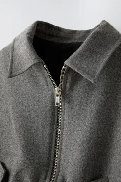 BLUSÃO BOMBER FECHO DE CORRER-ZARA Cheap