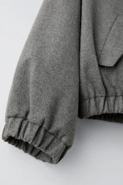 BLUSÃO BOMBER FECHO DE CORRER-ZARA Cheap