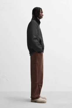 ZARA Blusões^BLUSÃO BOMBER IMPERMEÁVEL Preto