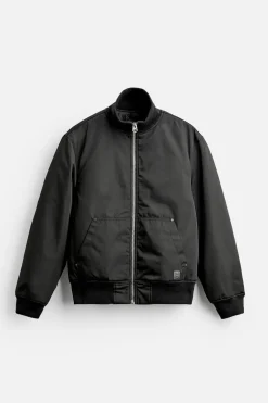 ZARA Blusões^BLUSÃO BOMBER IMPERMEÁVEL Preto