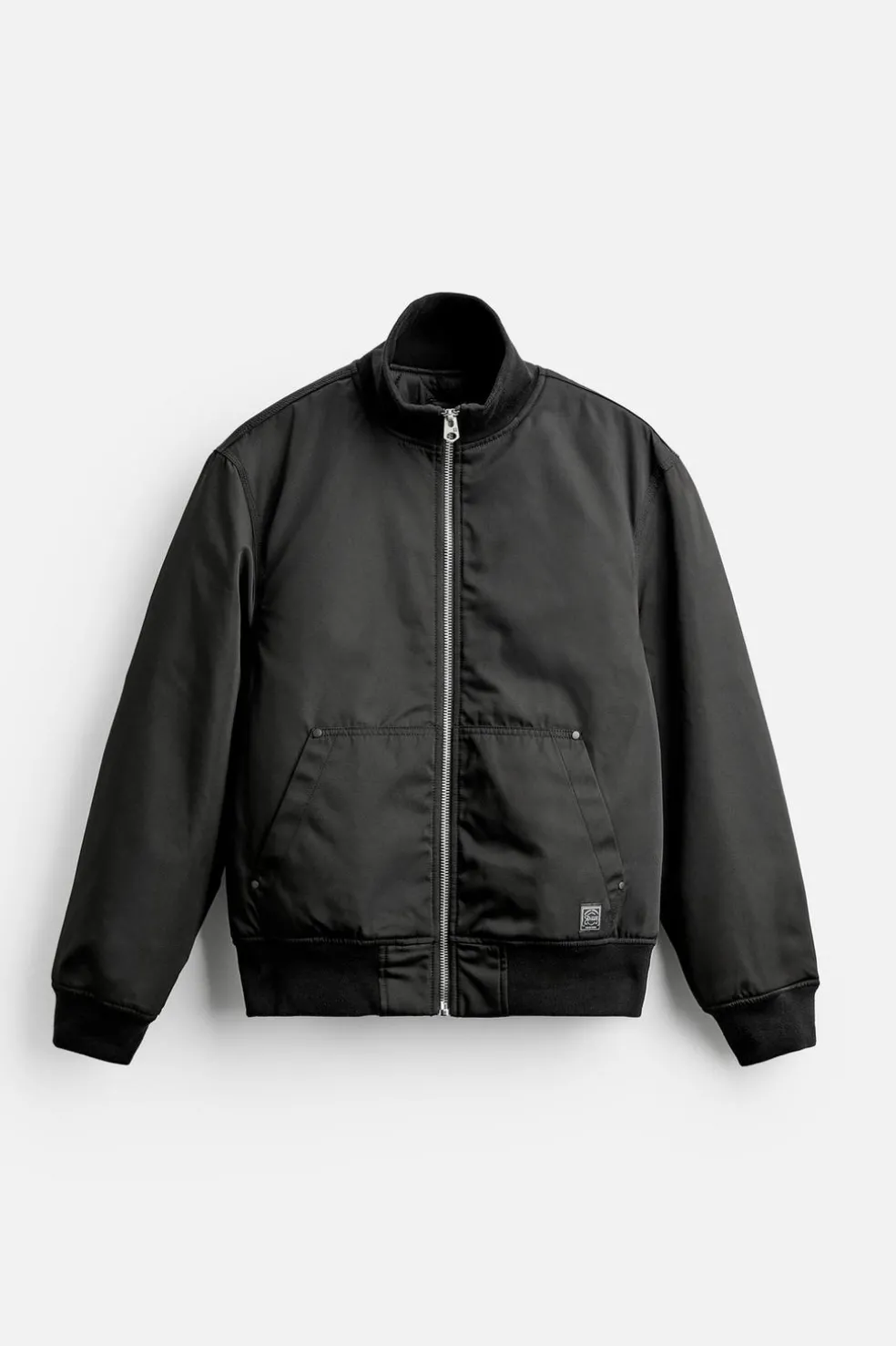 ZARA Blusões^BLUSÃO BOMBER IMPERMEÁVEL Preto