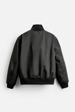 ZARA Blusões^BLUSÃO BOMBER IMPERMEÁVEL Preto