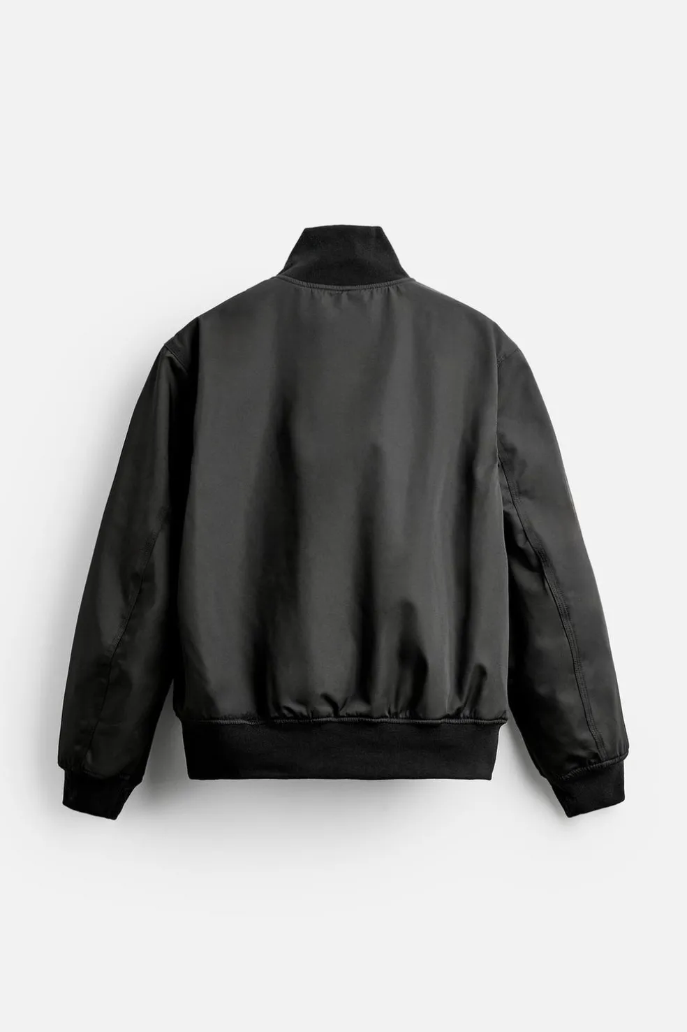 ZARA Blusões^BLUSÃO BOMBER IMPERMEÁVEL Preto