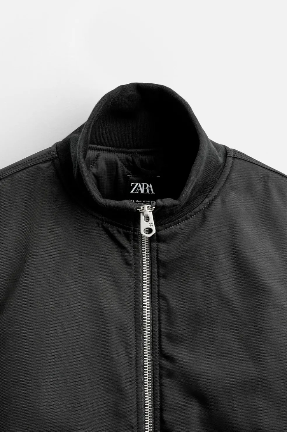 ZARA Blusões^BLUSÃO BOMBER IMPERMEÁVEL Preto