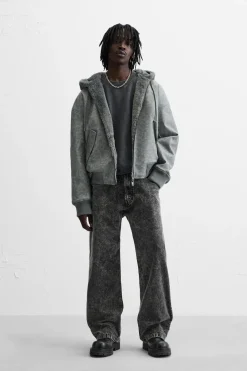 ZARA Blusões^BLUSÃO BOMBER REVERSÍVEL Cinzento