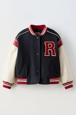 BLUSÃO BOMBER VARSITY-ZARA New