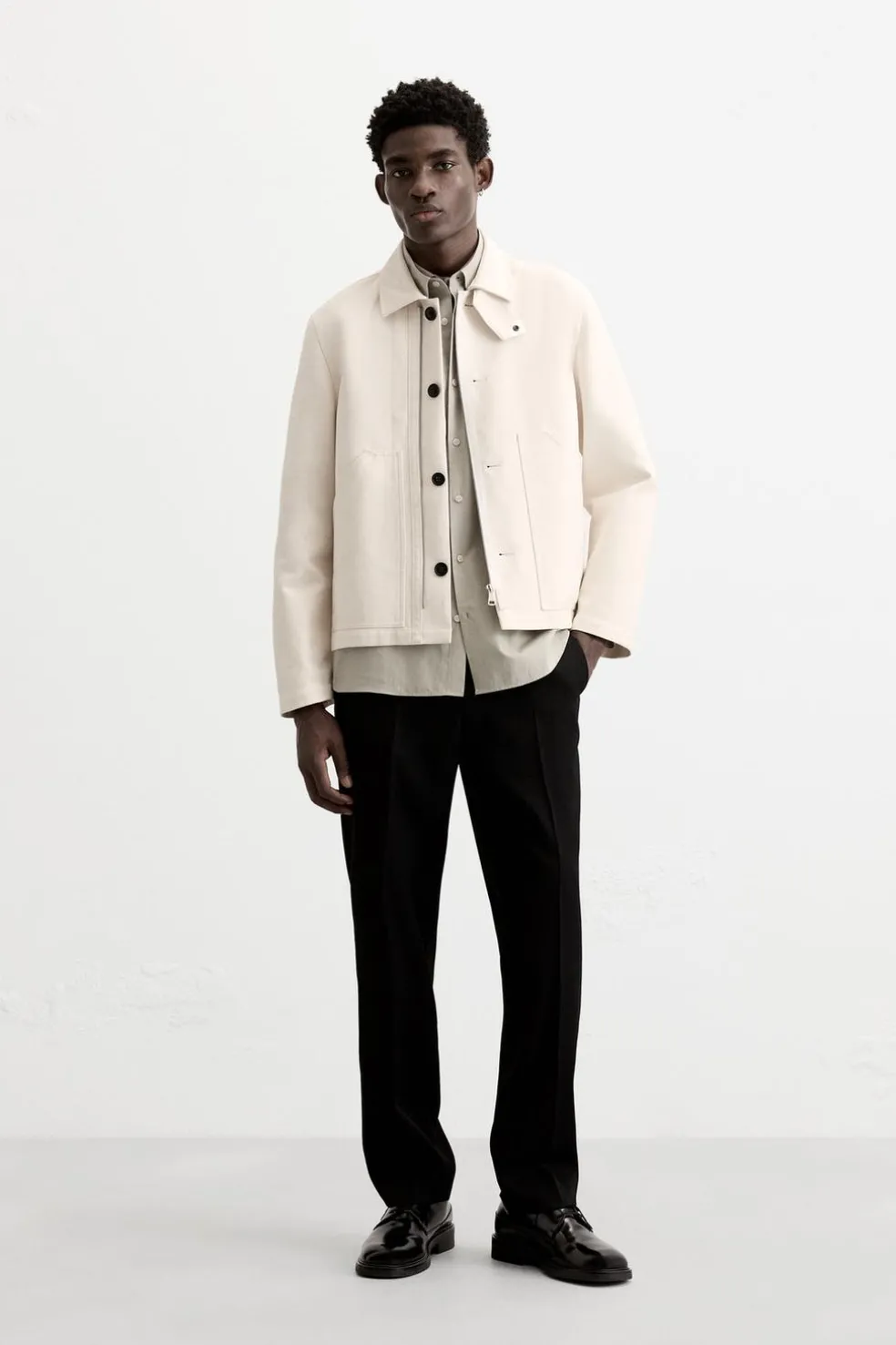 ZARA Blusões^BLUSÃO BOTÕES LIMITED EDITION Cru