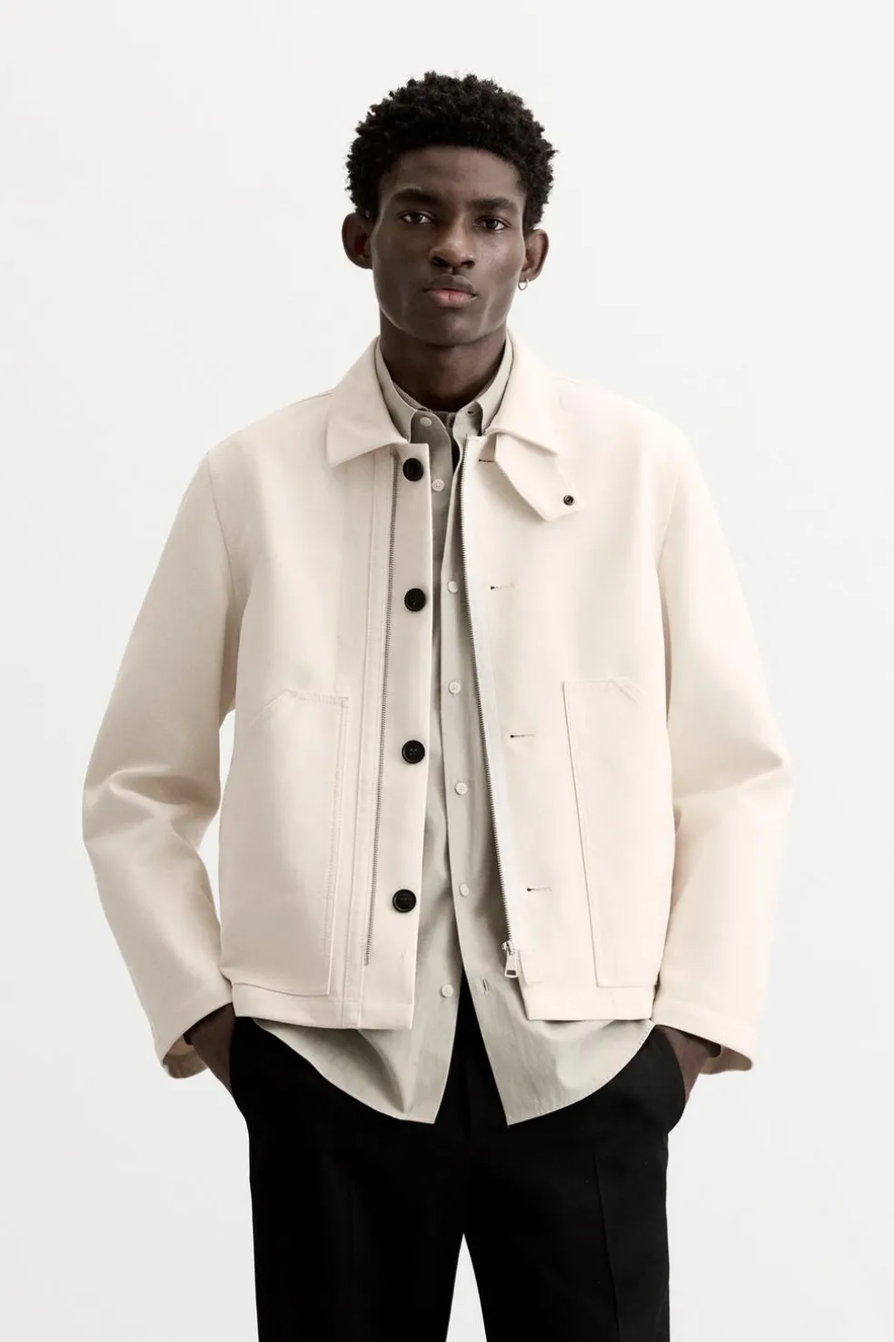 ZARA Blusões^BLUSÃO BOTÕES LIMITED EDITION Cru