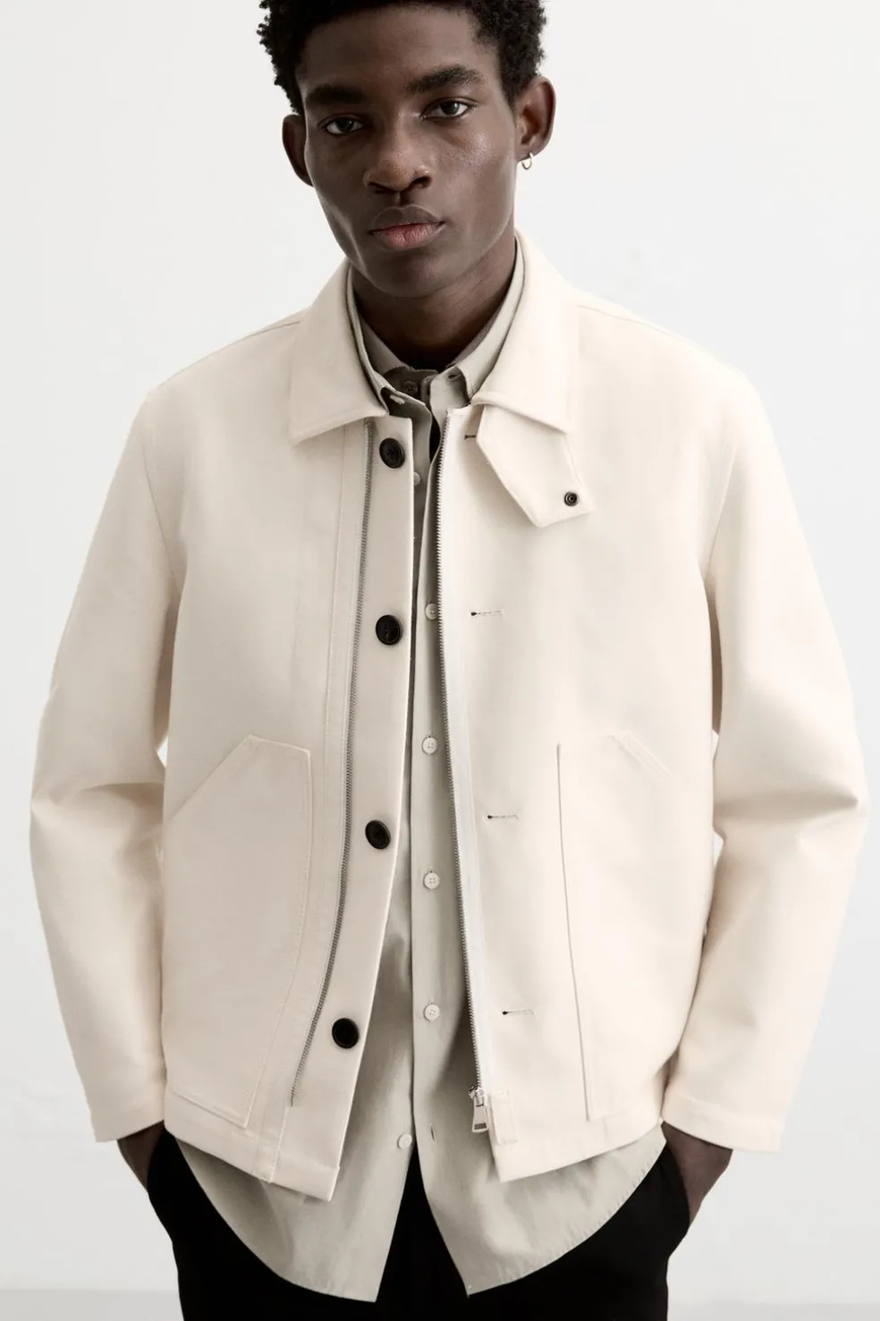 ZARA Blusões^BLUSÃO BOTÕES LIMITED EDITION Cru